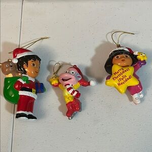 Kids Christmas Ornament Set - Dora, Diego and Boots